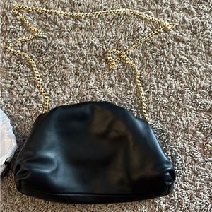 Understated Leather Black Clutch